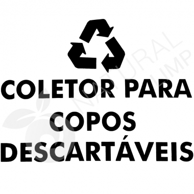 Adesivo para coletor de copos descartáveis | Natural Limp