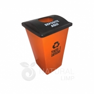 Coletor para cartuchos e toners tampa personalizada - 40 litros | Natural Limp