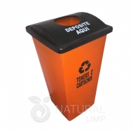 Coletor para cartuchos e toners tampa personalizada - 60 litros | Natural Limp