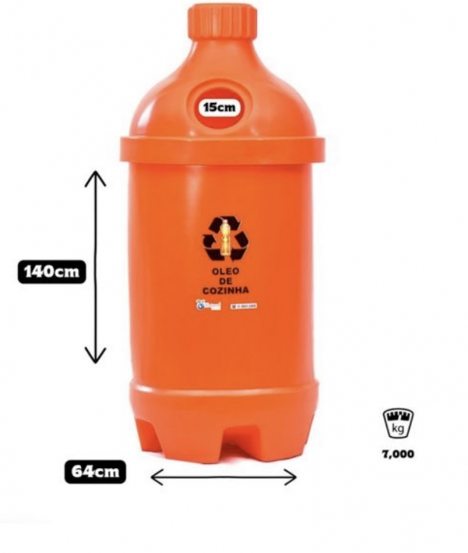 Coletor para Óleo de Cozinha modelo Garrafa - 200 litros | Natural Limp