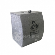 Coletor para pilhas, baterias e celulares modelo ECO - 50 litros | Natural Limp