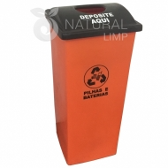 Coletor para pilhas e baterias tampa personalizada - 100 litros | Natural Limp