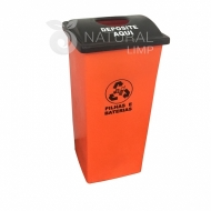 Coletor para pilhas e baterias tampa personalizada - 60 litros | Natural Limp