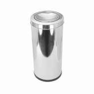 Lixeira em aço inox Premium com tampa flip-top - 25 litros | Natural Limp