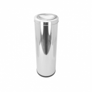 Lixeira em aço inox Premium com tampa flip-top - 40 litros | Natural Limp