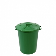 Lixeira plástica com tampa sobreposta  -  40 litros | Natural Limp