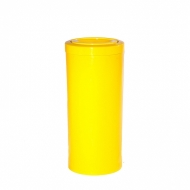 Lixeira plástica grande com tampa flip top - 50 litros | Natural Limp