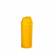 Lixeira plástica redonda com tampa vai e vem - 50 litros | Natural Limp